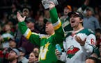 Minnesota Wild fans complained about a penalty call in the first period of the game Tuesday, Oct. 19, 2021at Xcel Energy Center in St. Paul, Minn. ] A