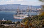 An oil tanker was moored at the Sheskharis complex, part of Chernomortransneft JSC, a subsidiary of Transneft PJSC, in Novorossiysk, Russia, Tuesday, 