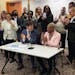 Flanked by supporters and City Council President Andrea Jenkins, Mayor Jacob Frey signed an executive order on Friday that protects people seeking or 