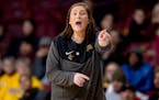 Gophers head coach Lindsay Whalen shouted instructions during a game earlier this season at Williams Arena. 