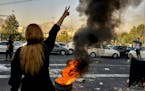 In this photo taken by an individual not employed by the Associated Press and obtained by the AP outside Iran, Iranians protests the death of 22-year-