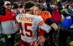 Bengals quarterback Joe Burrow, right, is 3-0 against Patrick Mahomes and the Chiefs. 