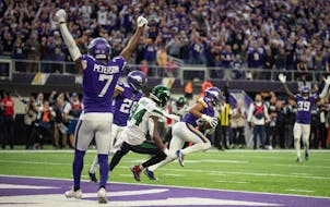 Vikings safety Camryn Bynum (24) intercepted a pass to end Sunday’s game.