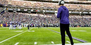 Kevin O’Connell coached the Vikings during the fourth quarter of Sunday’s victory over the Jets at U.S. Bank Stadium. The rookie coach is mostly m