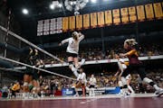 Gophers outside hitter Jenna Wenaas went up on the attack against Southeastern Louisiana in the first round of the NCAA tournament last weekend.