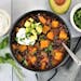 Black Bean, Poblano and Butternut Squash Chili is quick, easy, delicious and freezable. 