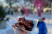 Ribs at Holidazzle from Heavenly Feast Bar-B-Que really did dazzle.
