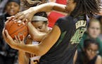 Brittney Griner grabbed a rebound during a game against Minnesota in 2011 when she played for Baylor.