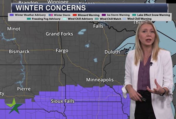 Evening forecast: Low of 25, with a bit of snow late, with up to an inch possible