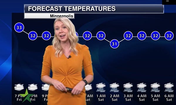 Evening forecast: Low of 30; a bit of freezing drizzle; considerable cloudiness