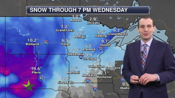Morning forecast: The latest on the storm; cloudy today, high 34