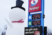 November inflation rose 5.3% in the Twin Cities, the smallest year-on-year jump in 2022. Shown is a Holiday station in North St. Paul, which was selli