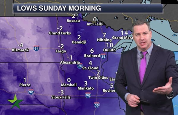 Evening forecast: Low of 2; bitter cold and clouds