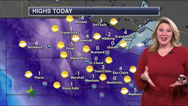 Morning forecast: High of 3; cold and breezy