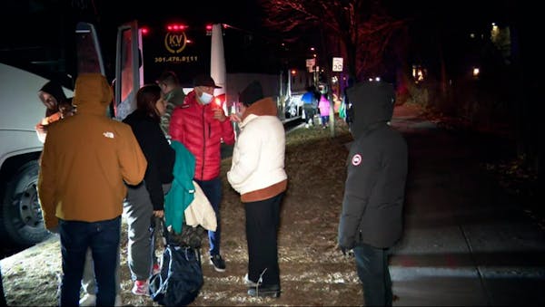 Migrants left near VP Harris home on frigid night