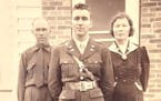 First Lt. Myron Kuzyk with his parents, Onufry and Anna Kuzyk. 
