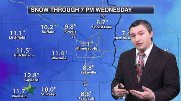 Afternoon forecast: Coating of ice tonight, heavy snow Tuesday