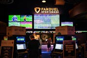 A 2019 file photo of FanDuel Sportsbook’s sports betting operations at Diamond Jo Casino in Iowa.
