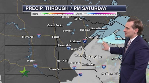 Afternoon forecast: Dry and colder, high 26