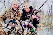Arik Matson, right, at age 28 with his uncle Paul Matson, who first took Arik duck hunting when he was 9 years old. Paul Matson will accompany Arik to
