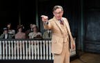 Atticus Finch (Richard Thomas) addresses the jury as he tries a racially charged case in “To Kill a Mockingbird.”