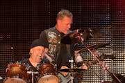 James Hetfield and Lars Ulrich of Metallica played one of two opening-weekend concerts at U.S. Bank Stadium on August 20, 2016. 