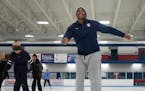 Ryan Hamilton participates in a skating lesson at the ice arena in New Hope, Minn., on Saturday, Jan. 14, 2023. People of all ages learn to skate at N