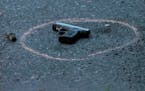 One of several guns found on the street as police investigated a shooting near a Philadelphia recreation center in August.