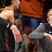 Gophers quality control coach Kelsey Steinhagen gave instructions during Monday’s game against Illinois at Williams arena.