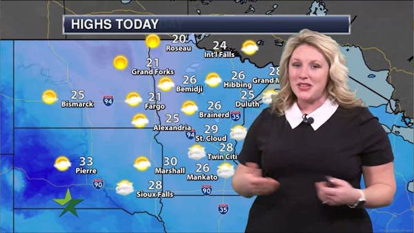 Morning forecast: High 28, patchy fog and breezy