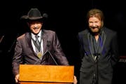 Kix Brooks, left, and Ronnie Dunn were inducted into the Country Music Hall of Fame in 2019 in Nashville, Tenn. 