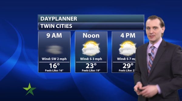 Morning forecast: Mostly cloudy, a few flurries; high 32