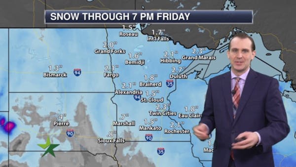 Morning forecast: Snow showers, high 30