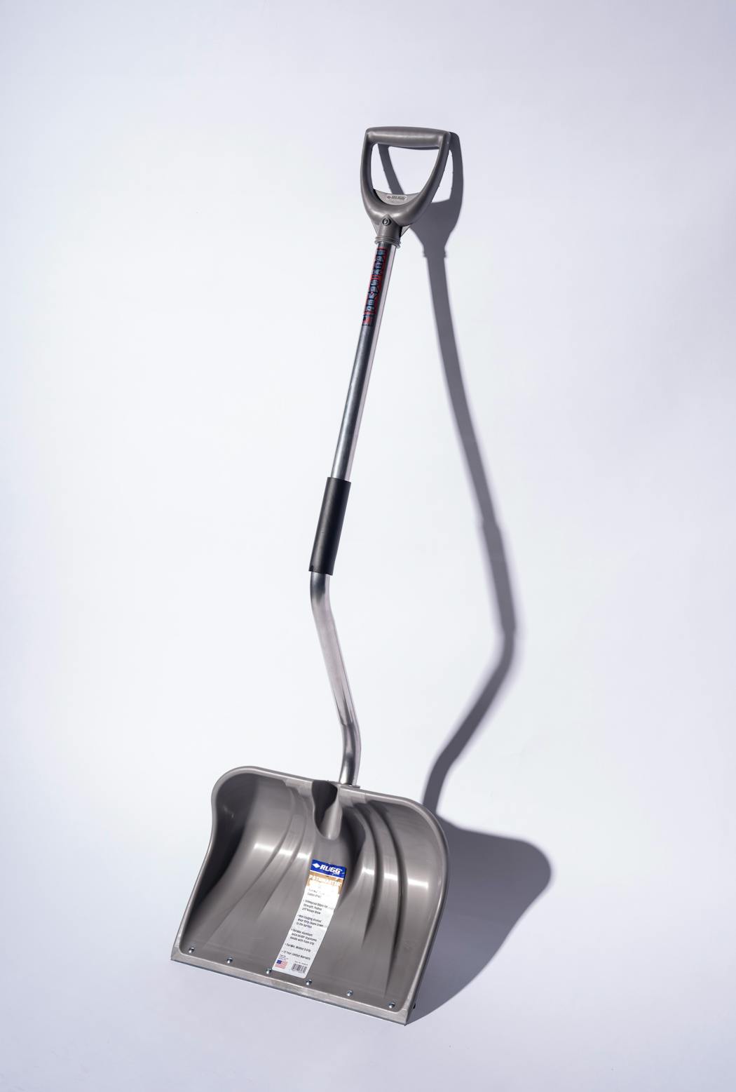 A bent-handle shove, the Pathmaster Ultra Back-Saver by Rugg.