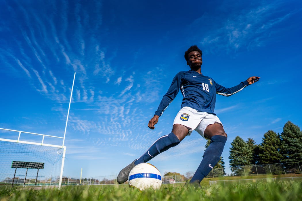 Herbert Endeley was the Star Tribune boys soccer metro player of the year in 2018