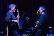 Bassist John Munson, drummer Jacob Slichter, and guitarist and vocalist Dan Wilson, from left, of Semisonic early in their show at Icehouse in Minneap