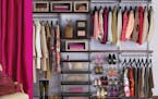 The Container Store offers attractive organization systems. Before you buy any organizational items, it’s best to cull your wardrobe so you match yo