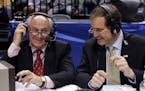 CBS announcer Billy Packer (left, with Jim Nantz in 2006), who covered 34 NCAA Final Fours for NBC and CBS, died Thursday night at 82.