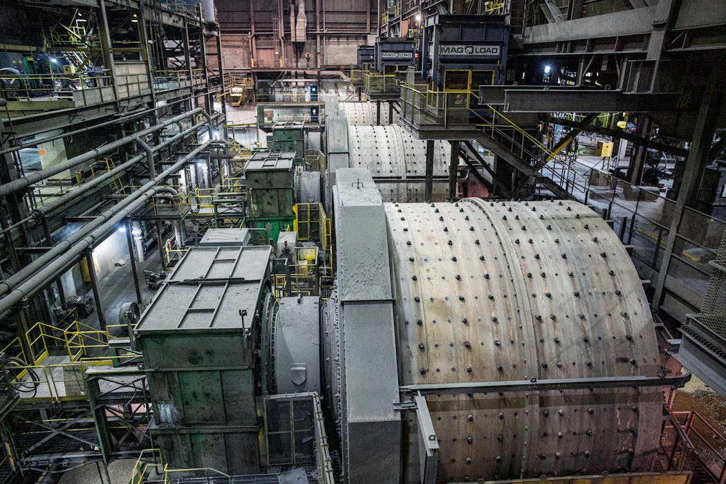 Grinding mills at U.S. Steel's Keewatin plant in 2022.