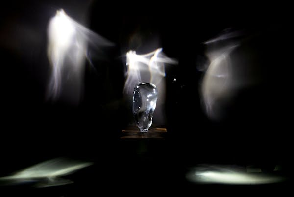 Jo Andersson, “Being - Light Vessel,” on view in “Fluidity: Identity in Swedish Glass” at the American Swedish Institute. Artists in the show 