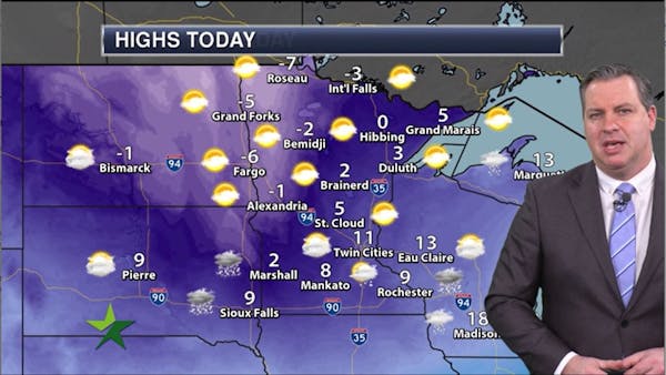 Morning forecast: High of 11; get ready for the big chill