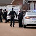 Members of the Memphis Police Department work a crime scene in Memphis, Tenn., Tuesday, Jan. 24, 2023. 