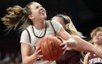 Providence Academy guard Maddyn Greenway, shown during the 2022 Class 2A title game, scored 43 points on Saturday to lead her team past Hopkins.