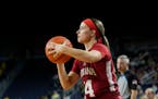 Indiana guard Sara Scalia scored 19 points in a Jan. 23 victory at Michigan. The former Gopher face her former team at 7 p.m. Wednesday at Williams Ar
