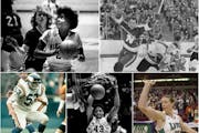 Clockwise from top left: Linda Roberts, Lou Nanne, Katie Smith, Mychal Thompson and Mick Tingelhoff are five of the 10 inductees for the Minnesota Spo