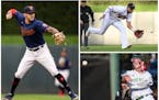 For now (clockwise from left), Carlos Correa, Royce Lewis and Brooks Lee are all shortstops. But there could come a time when all three are playing to