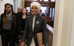 Rep. Ilhan Omar, D-Minn., leaves the House chamber at the Capitol in Washington, Thursday, Feb. 2, 2023. House Republicans have voted to oust Omar fro