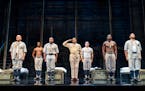 The cast of “A Soldier’s Play,” playing at the Fitzgerald Theater in St. Paul.