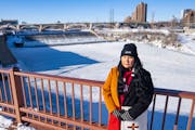 Shelley Buck, president of Friends of the Falls and a member of the Dakota Nation, shown Thursday on the Stone Arch Bridge overlooking the Mississippi