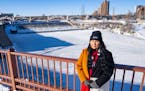 Shelley Buck, president of Friends of the Falls and a member of the Dakota Nation, shown Thursday on the Stone Arch Bridge overlooking the Mississippi